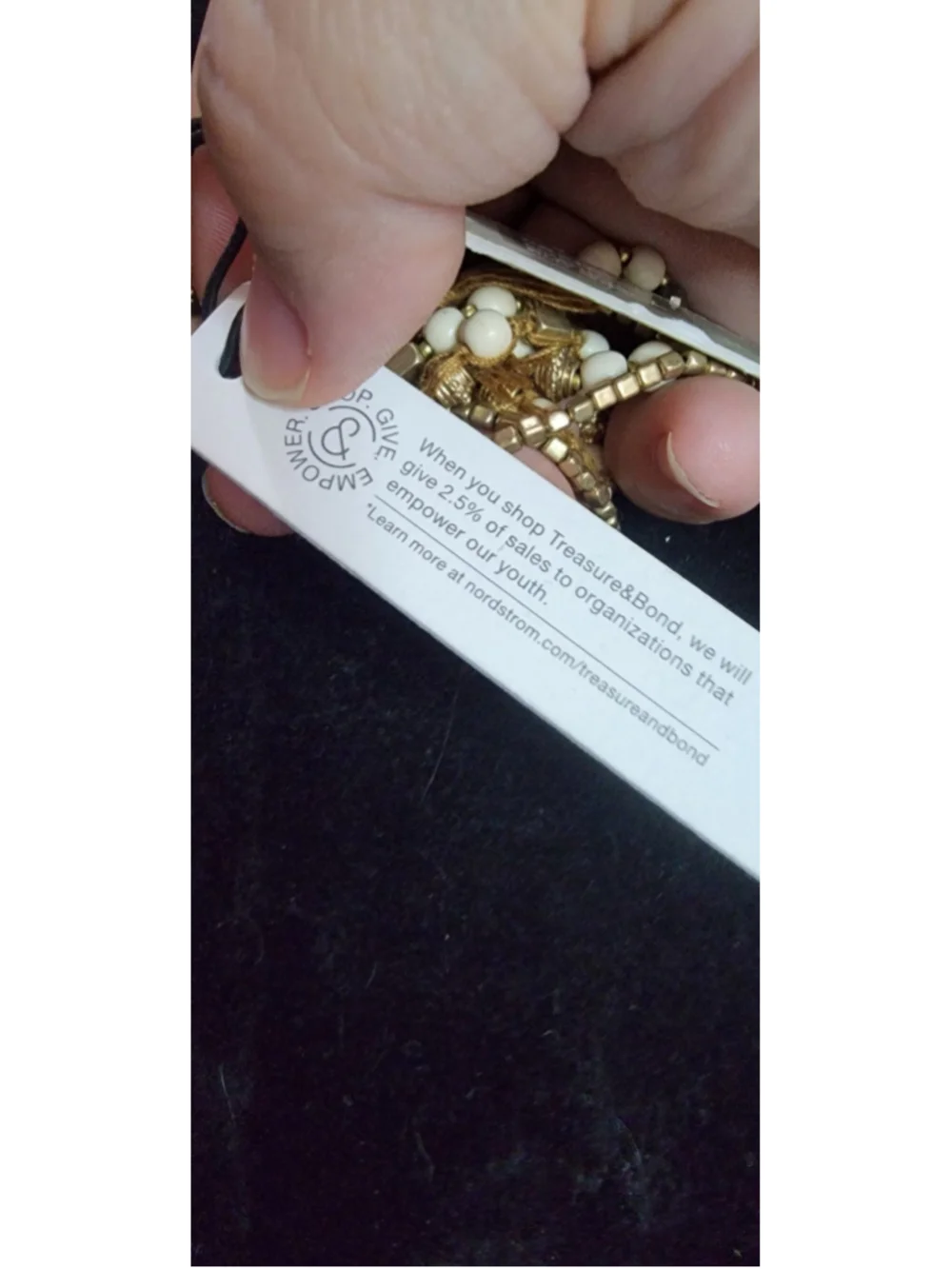 Nordstrom Treasure and Bond Semi Precious Bead Bracelet NWT 45 GOLD